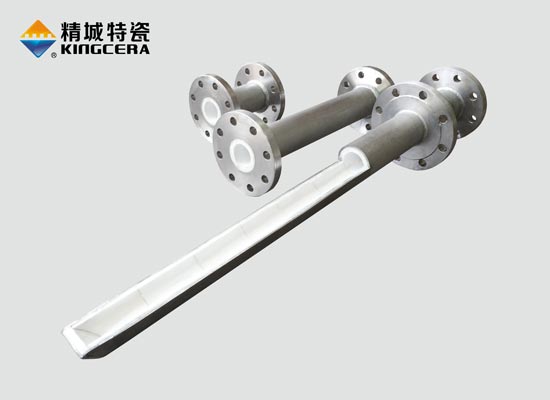 鋰電池行業(yè)耐磨陶瓷進料管-增壓管